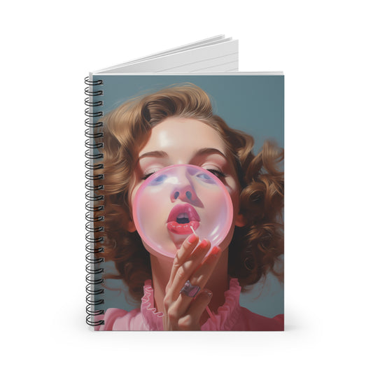 Bubble Lady 1 Spiral Notebook - Ruled Line