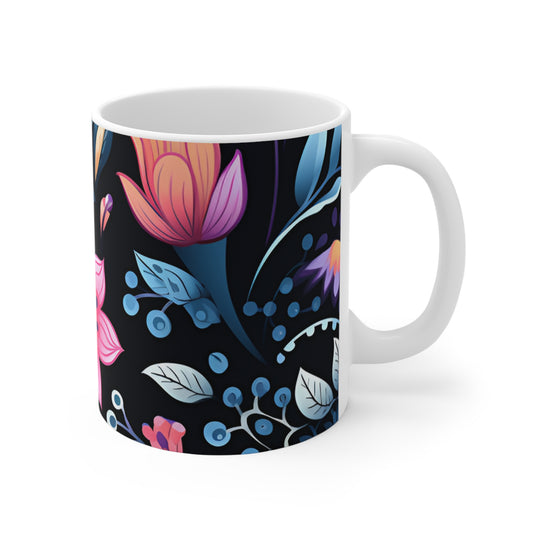 Floral Midnight 3 - Mug 11oz