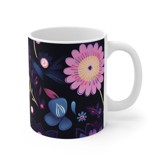 Floral Midnight 1 - Mug 11oz