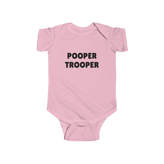POOPER TROOPER- Infant Fine Jersey Bodysuit
