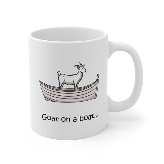 Goat on a boat - Mug 11oz