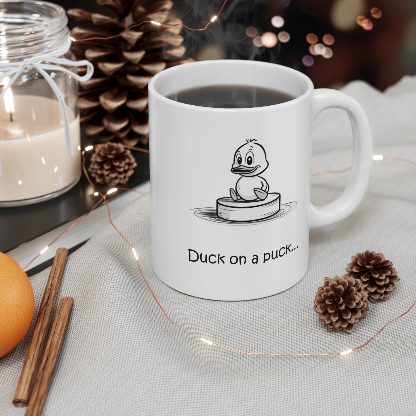 Duck on a Puck - Mug 11oz
