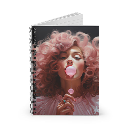 Bubble Lady 2 Spiral Notebook - Ruled Line