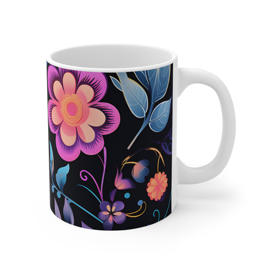 Floral Midnight 4 - Mug 11oz