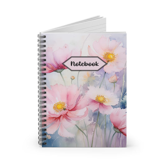 Soft Flower Spiral Notebook - Ruled Line
